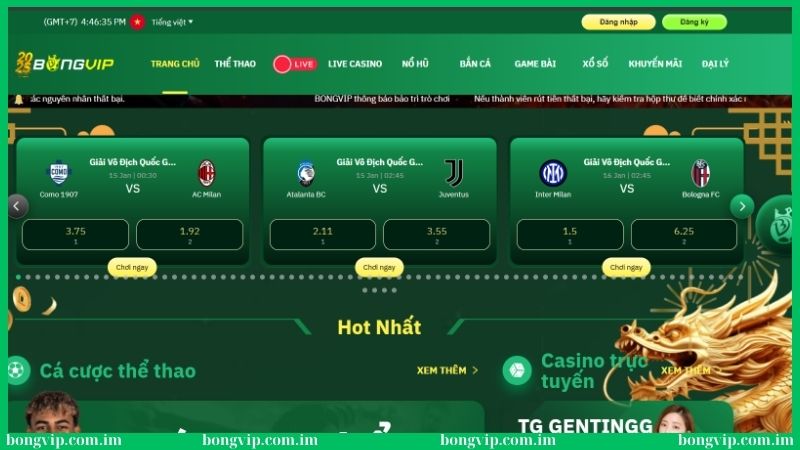 BongVIP Com 2026 – Cá Cược Bóng Đá Trực Tuyến Siêu Mượt & Uy Tín 41 Giao diện chú trọng thiết kế tính năng dễ sử dụng