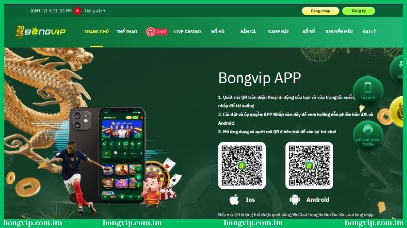 Bongvip cho phép đăng ký cá cược đa nền tảng